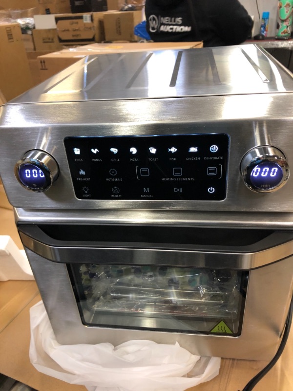 Photo 4 of Air Fryer Oven 16 Quart - 10-in-1 Airfryer Toaster Oven Combo with Rotisserie&Dehydrator - 1700W Large Convection Oven Countertop with Independent Switch Up&Down Heating Element - 8 Accessories&50 Recipes