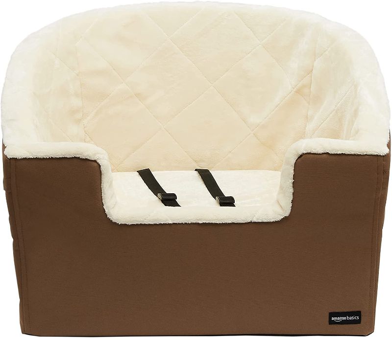 Photo 1 of Amazon Basics Pet Car Booster Bucket Seat - 18" x 22" x 16" - Tan
