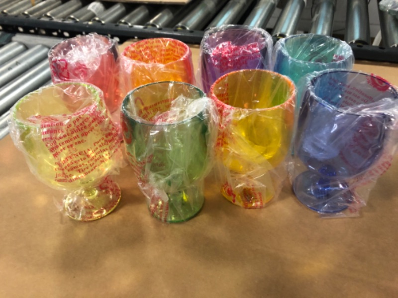 Photo 1 of  Acrylic Plastic Wine Cup Mixed Colors 

