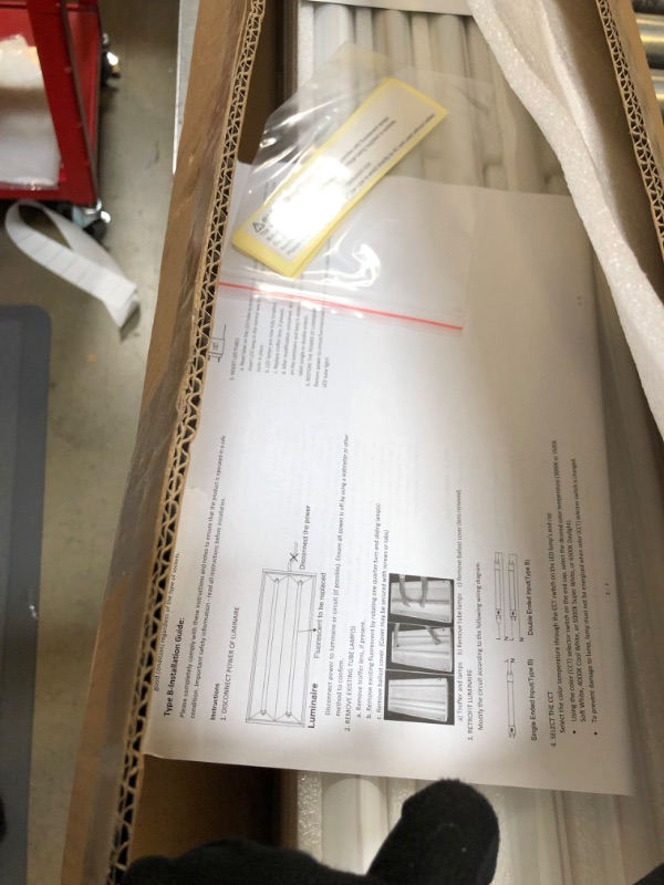 Photo 2 of 20 Pack 5CCT 4FT LED T8 Ballast Bypass Type B Light Tube, 18W, 3000K/3500K/4000K/5000K /6500K Selectable, Single or Double End Powered, 2300lm, Frosted Cover, T8 T10 T12 Tube Light, 120-277V, UL, FCC 3000k/35000k/4000k/5000k/6500k Selectable