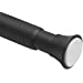 Photo 1 of Amazon Basics Tension Curtain Rod, Adjustable 36-54" Width - Black, Classic Finial
