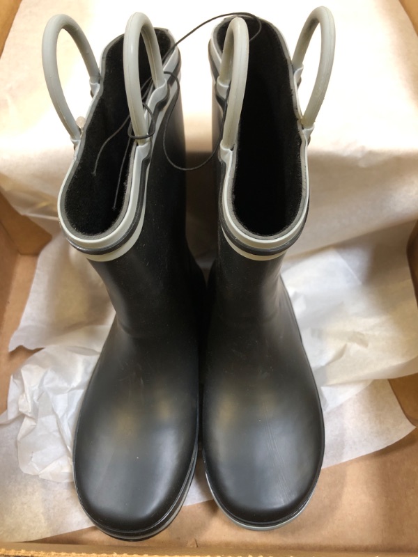 Photo 1 of BLACK AND GRAY RAIN BOOTS 