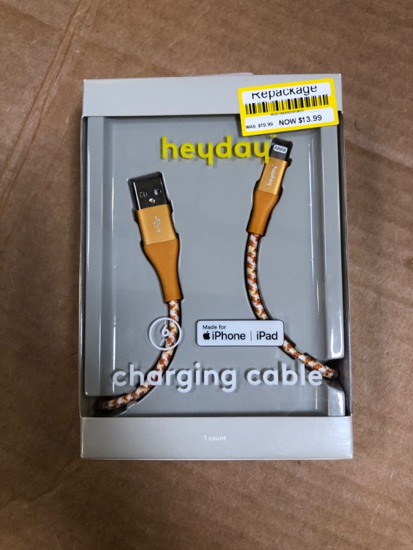 Photo 2 of Heyday 6' Lightning to USB-a Braided Cable - Citrus Orange
