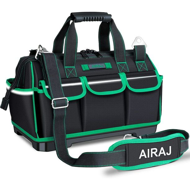 Photo 1 of Airaj 16 inch Tool Bag with Night Reflector Strip Waterproof Tool Storage Bag Adjustable Shoulder Straps
