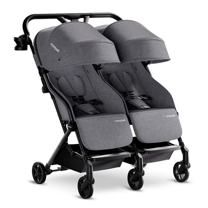 Photo 1 of Mompush Lithe Double Ultralight Stroller, Lightweight Side by Side Stroller, Two Large Seats with Individual Recline, Easy Fold
