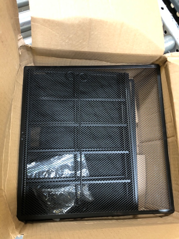 Photo 1 of ProAid Desk Letter Tray Organize, Mesh Desktop File Organizer with 5 Tier Paper Size Shelves, Black