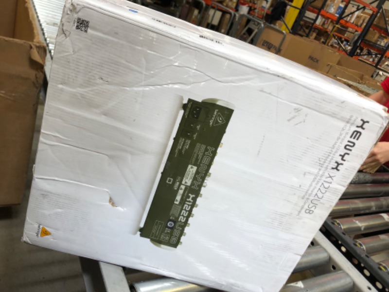 Photo 1 of Behringer Xenyx X1222USB Mixer with USB and Effects and Gator Frameworks Deluxe Desk-Mounted Broadcast Microphone Boom Stand For Podcasts & Recording; Integrated XLR Cable (GFWBCBM3000) Mixer + Cable