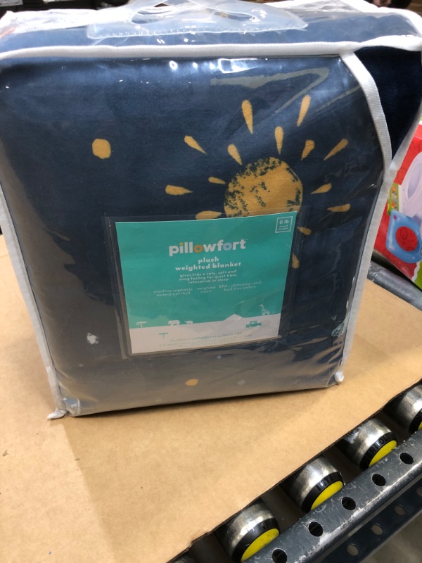 Photo 1 of 60"x40" 6lbs Waterproof Removable Cover Weighted Blanket Navy - Pillowfort™