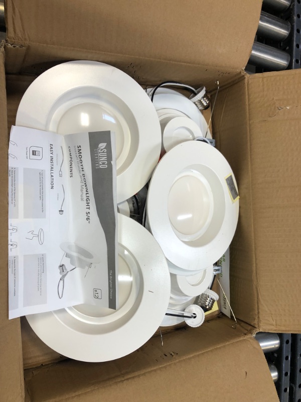 Photo 4 of 
Sunco Lighting 12 Pack 5/6 Inch LED Can Lights Retrofit Recessed Lighting, Smooth Trim, Dimmable, 3000K Warm White, 13W=75W, 965 LM, Damp Rated, Replacement...