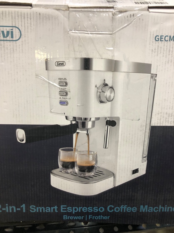 Photo 3 of 
Gevi Espresso Machine 20 Bar Fast Heating Automatic White Espresso Machine with Milk Frother Cappuccino Maker for Espresso, Latte, Macchiato, 1.2L Water...