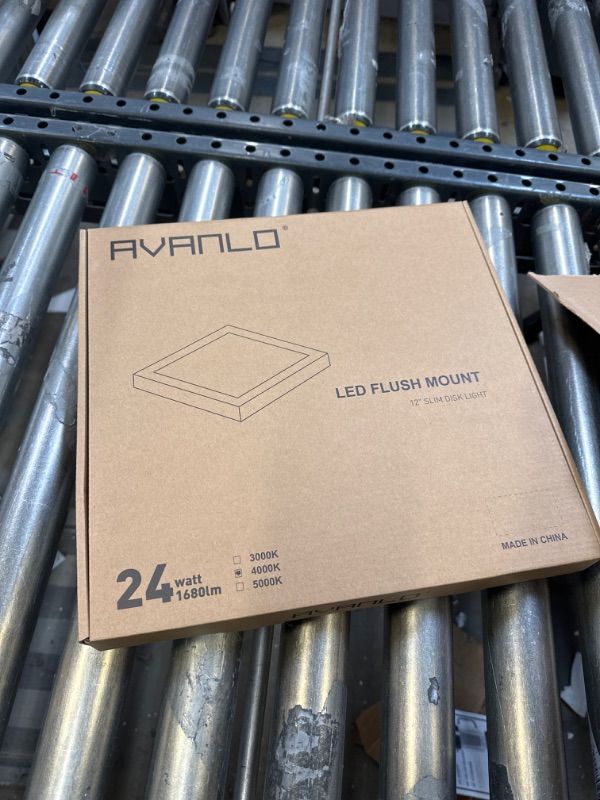 Photo 3 of AVANLO Flush Mount Ceiling Light, Super Slim 0.6 Inch Thickness 12 Inch LED Ceiling Light, 120V 4000K 3100lm 24W, Dimmable, Square, for 3.5 - 4'' Junction Box, 5 - 6'' Housing & Surface Mount. Square,4000k Square,4000k,