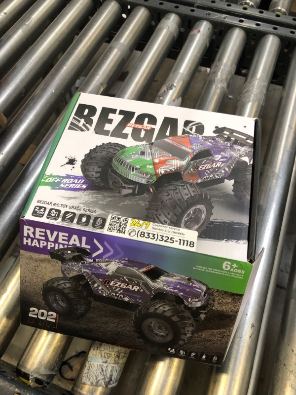 Photo 3 of BEZGAR TM202 Toy Grade 1:20 Scale Remote Control Car,2WD Top Speed 15 Km/h Electric Toy Off Road 2.4GHz RC Monster Vehicle Truck Crawler with 2 Rechargeable Batteries for Boys Kids and Adults Tm202-purple
UNABLE TO TEST