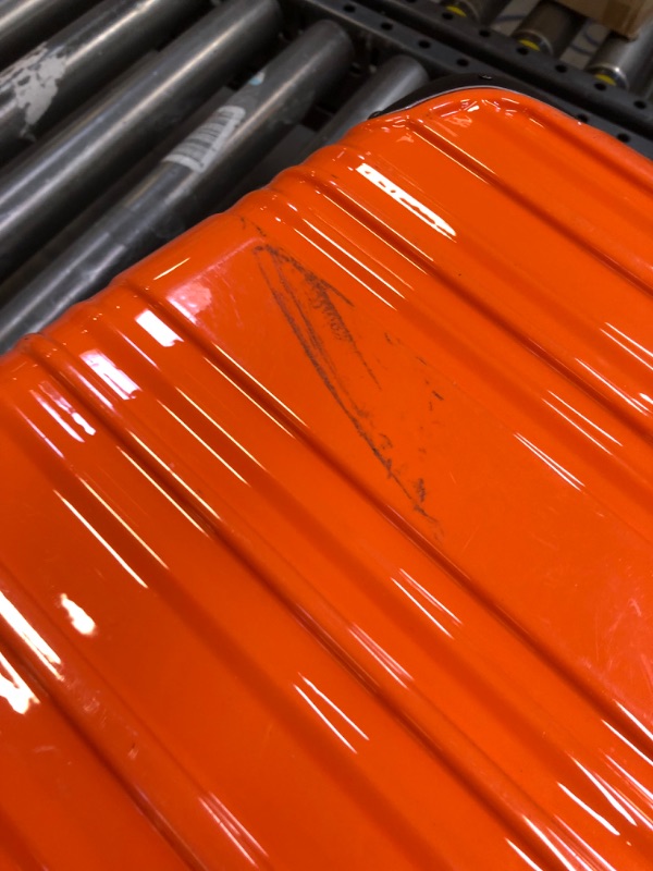 Photo 2 of 20 INCH ORANGE SUITCASE 
USED - DIRTY
