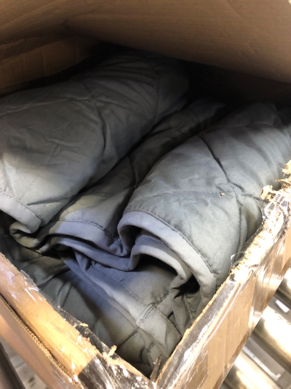 Photo 1 of 76 X 80 WEIGHTED BLANKET GREY 