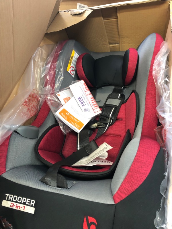 Photo 2 of Baby Trend Trooper 3 in 1 Convertible Car Seat Red