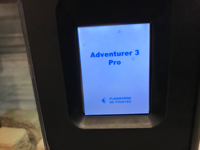 Photo 1 of Flashforge 3D Printer Adventurer 3 Pro, Auto Leveling Glass Hot Bed, Built-in HD Camera, 8GB Internal Storage, Touchscreen, Filament Detection, Wi-Fi Cloud Printing, Fully Assembled 150X150X150 mm

