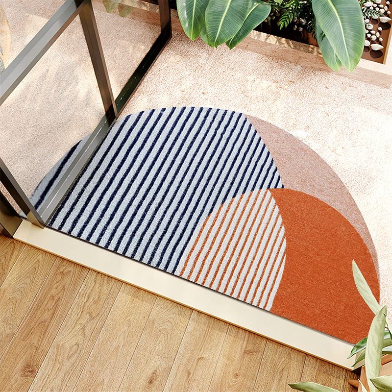 Photo 1 of 28"x17"Half-Circle Doormat Indoor Extra Durable Boho Half Round Front Door Mat Entrance,Semi-Circular Welcome Doormat for Entry,Patio,Thin Front Door Mats Outdoor for Entryway Rug Outdoor Mat
