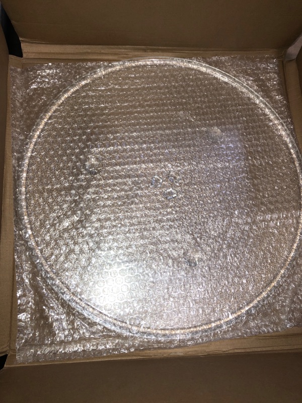 Photo 2 of 16.5’’ Panasonic Compatible Microwave Glass Plate/Microwave Glass Turntable Plate Replacement - Equivalent to Panasonic Part Number F06014M00AP
