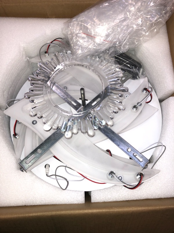 Photo 1 of Bevenus Low Profile Ceiling Fan with Lights,110v Modern Dimmable Flower Shape Ceiling Light Fan With remote control/app control ,Timing 3 Gear Speeds Fan Ceiling Lamp. White