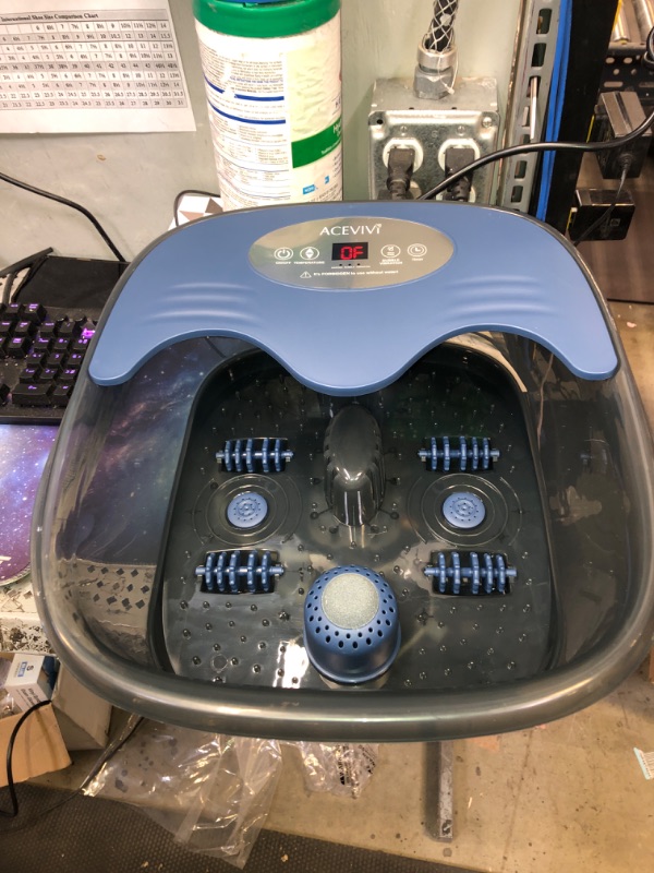 Photo 2 of ACEVIVI Foot Spa, Foot Spa with Heat and Massage and Jet, Homedics Pedicure Foot Spa Bath with 4 Massage Roller, Bubble, Vibration, Pumice for Relieving Sore Tired Feet, Keeping Feet Soft Hydrated