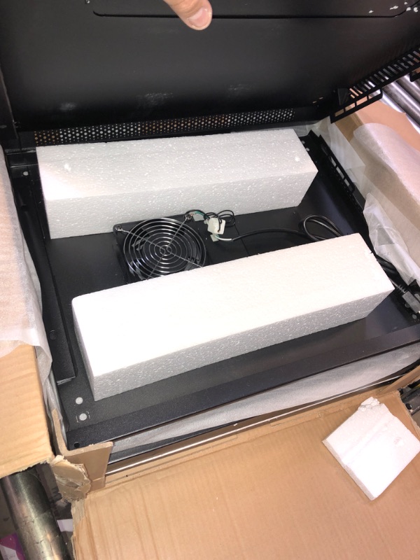 Photo 1 of RackPath 12U Performance Wall Mount Server Cabinet Network Rack Enclosure, Quiet Cooling Fan, Locking Glass Door, Black