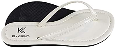 Photo 1 of KLY Groups Women's Patent Flip Flops Thong Slip On Flat Open Toe Sandal Shoes
