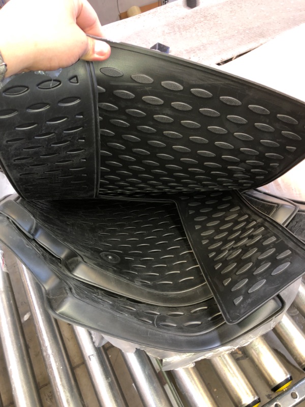 Photo 1 of Fits 2020-2008 Dodge Grand Caravan/ 2016-2008 Chrysler Town & Country (Stow'n Go Only) Floor Mats Custom Fit All-Weather Full Set Liners, Black (Floor Mats)