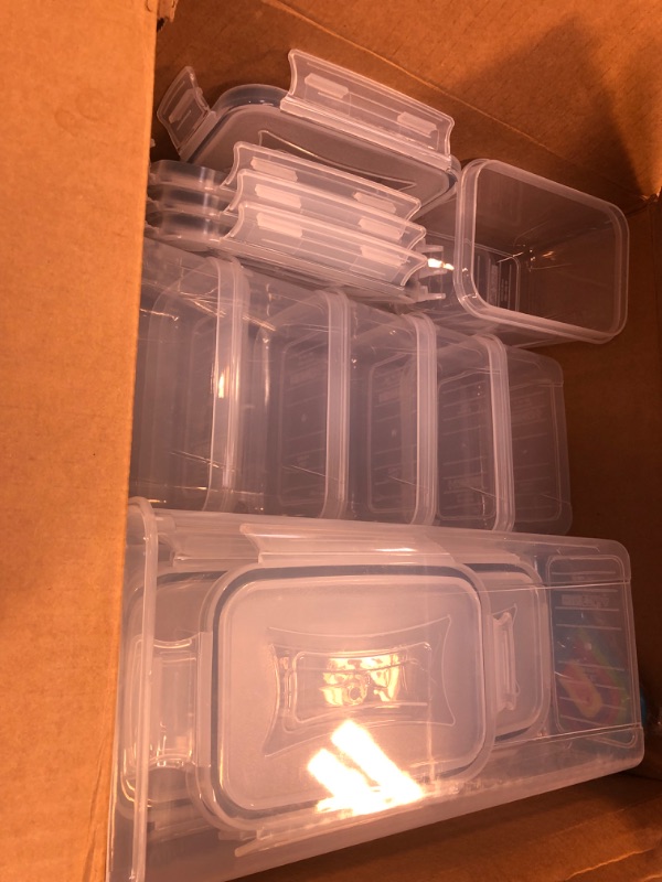 Photo 3 of 30 Pack Airtight Food Storage Containers for Kitchen Pantry Organization and Storage, BPA-Free, PRAKI Plastic Storage Canisters with Lids - Cereal, Flour and Sugar, Include 40 Labels, 6 Spoon & Marker