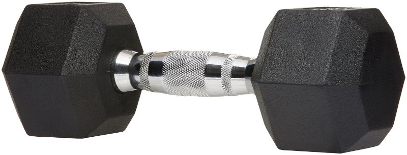 Photo 1 of Amazon Basics Rubber Encased Hex Dumbbell Hand Weight 50 LBS

