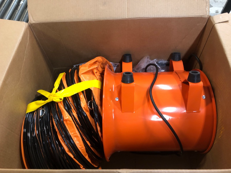 Photo 2 of VEVOR Utility Blower Fan, 12 Inches, High Velocity Ventilator, Portable Ventilation Fan, Fume Extractor (12 Inches Blower Fan with Duct)