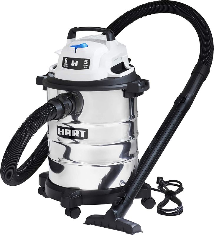 Photo 1 of 6 Gallon Stainless Steel Wet & Dry Vacuum 5.0 Peak HP
