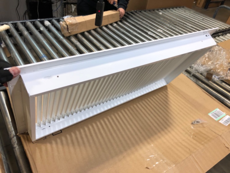 Photo 5 of 14" X 30" Aluminum Return Filter Grille - Easy Airflow - Linear Bar Grilles [Outer Dimensions: 15.75w X 31.75h] 14 X 30 ---- OUT OF THE BOX NEW