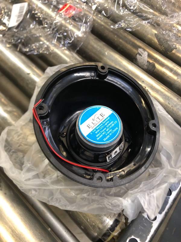 Photo 4 of KCHEX Black Wavy Blue LED 5.25" Flush Mount Speaker UV Waterproof
