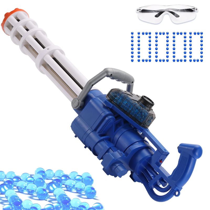 Photo 1 of ferventoys Gatling Gel Ball Blaster M134 Electric Splatter Blaster with Rotating Barrel, Full Auto Splatball Shooting Games for Adults and Children (Blue) ------ OUT OF THE BOX NEW