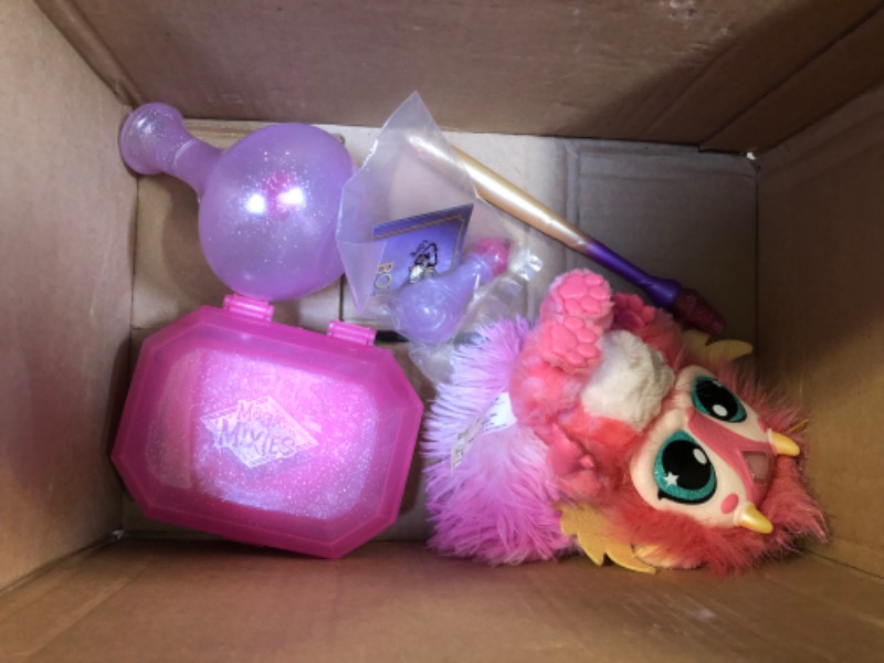 Photo 5 of Magic Mixies Magical Misting Cauldron with Interactive 8 inch Pink Plush Toy and 50+ Sounds and Reactions ------ MISSING CARDBOARD PICTURES AND PURPLE BOTTLE
