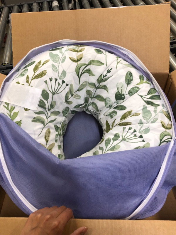 Photo 2 of Boppy Nursing Pillow and Positioner—Original | Green Foliage | Breastfeeding, Bottle Feeding, Baby Support | with Removable Cotton Blend Cover
