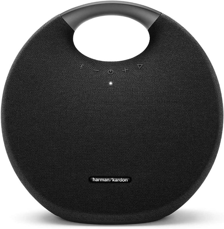 Photo 1 of Harman Kardon Onyx Studio 6 Wireless Bluetooth Speaker - IPX7 Waterproof Extra Bass Sound System with Rechargeable Battery and Built-in Microphone - Black (Renewed) ------- OUT OF THE BOX NEW