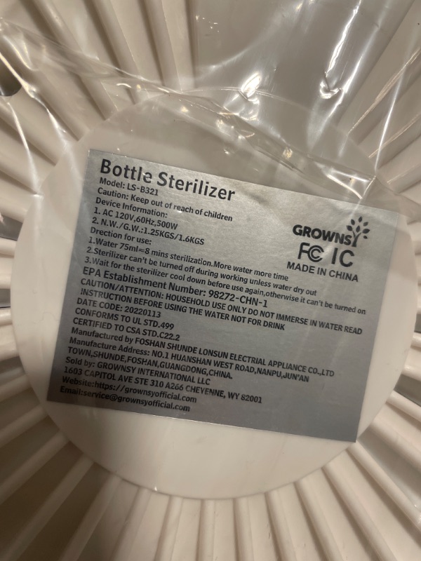 Photo 5 of Baby Bottle Sterili-zer, Bottle Steam Sterili-zer for Baby Bottles Pacifiers Breast Pumps Large Capacity and 99.99% Cleaned in 8 Mins