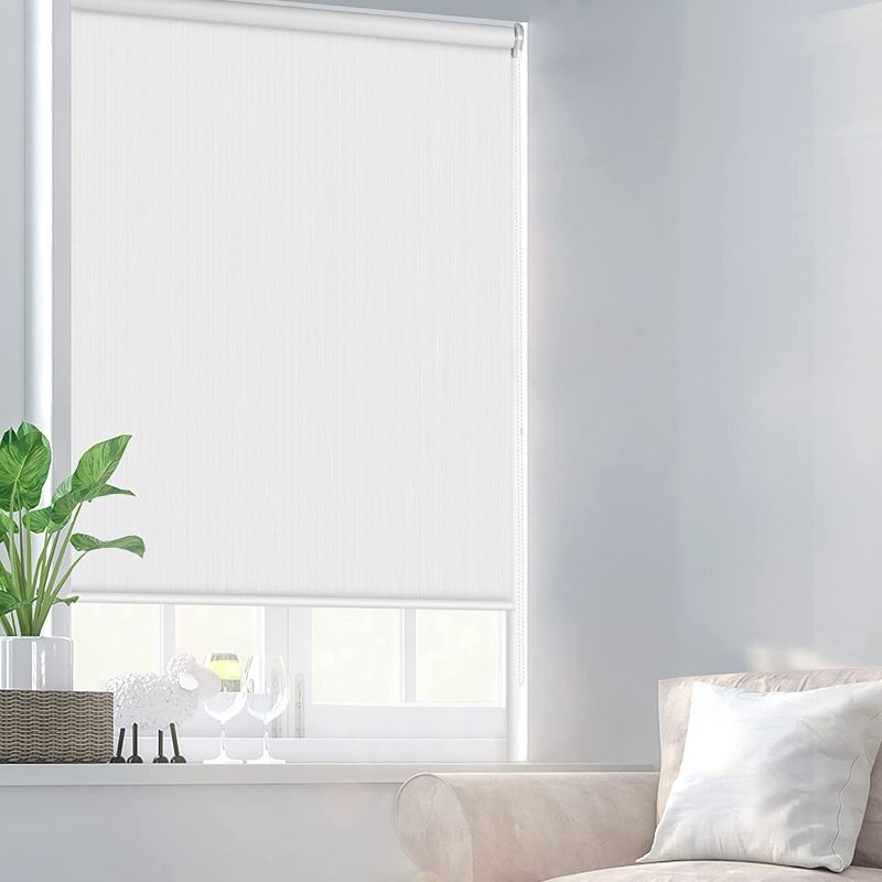 Photo 1 of 2 PACK HIDODO Light Filtering Roller Shades for Windows, Solar Window Roller Blinds UV Protection Fabric Roller Shades 
