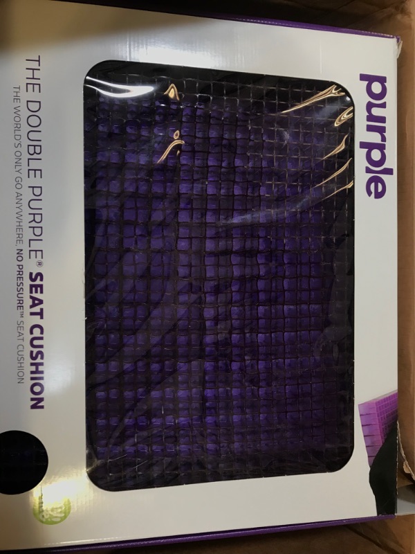 Photo 3 of Purple Double Seat Cushion | Pressure Reducing Grid Designed for Ultimate Comfort | Designed for Office Chairs | Made in The USA Double Cushion