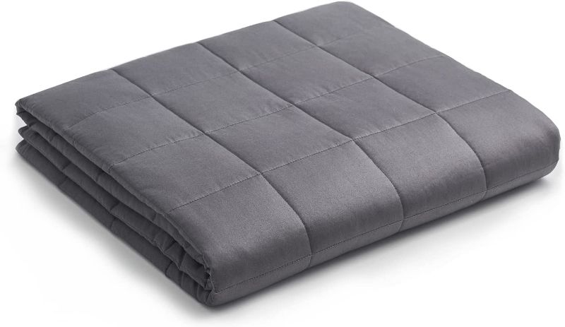 Photo 1 of 

YnM 15lbs Weighted Blanket, 100% Oeko-Tex Certified Cotton Material with Premium Glass Beads (Dark Grey, 48''x72'' 15lbs), Suit for One...