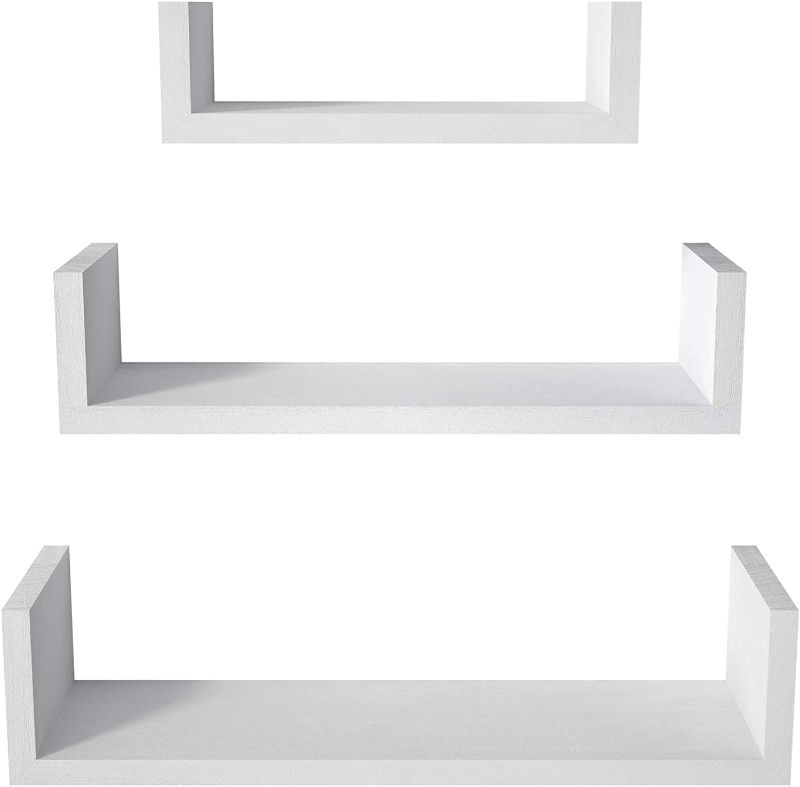 Photo 1 of 
SRIWATANA Floating Shelves Wall Mounted, Solid Wood Wall Shelves, White
Color:1.white

