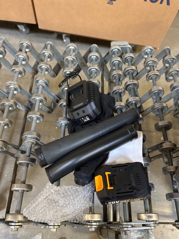 Photo 1 of ALLOYMAN Leaf Blower, 20V Cordless Leaf Blower, with 2 X 4.0Ah Battery & Charger, 2-in-1 Electric Leaf Blower & Vacuum for Yard Cleaning/Snow Blowing.
