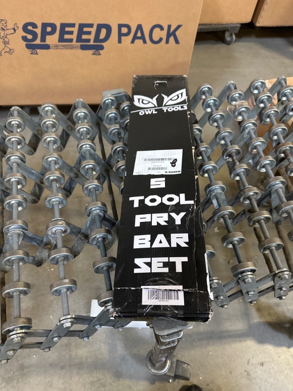 Photo 3 of Heavy Duty Pry Bar Set (5 Bar Set - 6, 8, 12, 18, 24 Inch) Metal Striking Hammer Cap, Industrial Grade Forged Iron Steel with Angled Tip, Perfect For Prying, Demolition, Nail Puller, Crowbar, & More