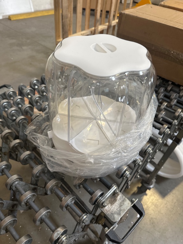 Photo 1 of NBHH 32Lbs Rice Grain Dispenser, 360° Rotating Grain Storage Food Dispenser,6 Grids Rotating Cereal Grain Kitchen Storage Container Rotatable Sealed Grain for All Beans, Barley, Millet white