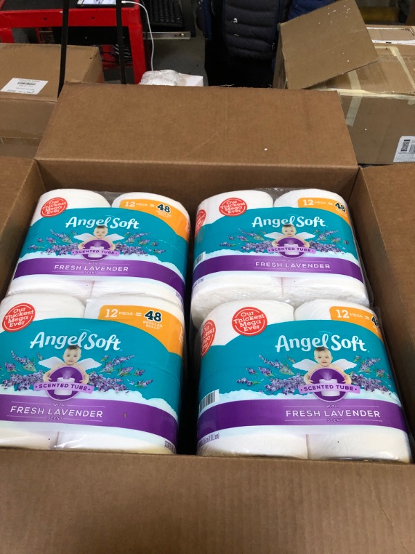 Photo 2 of Angel Soft® Toilet Paper with Fresh Lavender Scent, 48 Mega Rolls = 192 Regular Rolls, 2-Ply Bath Tissue