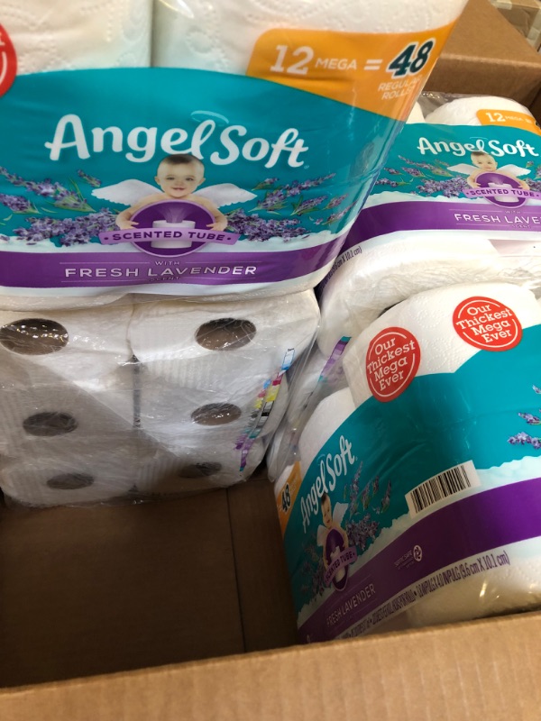 Photo 3 of Angel Soft® Toilet Paper with Fresh Lavender Scent, 48 Mega Rolls = 192 Regular Rolls, 2-Ply Bath Tissue