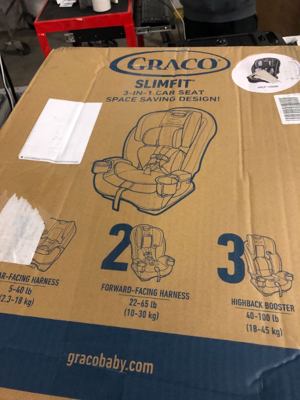 Photo 3 of Graco SlimFit 3 in 1 Car Seat -Slim & Comfy Design Saves Space in Your Back Seat, Darcie, One Size SlimFit Darcie