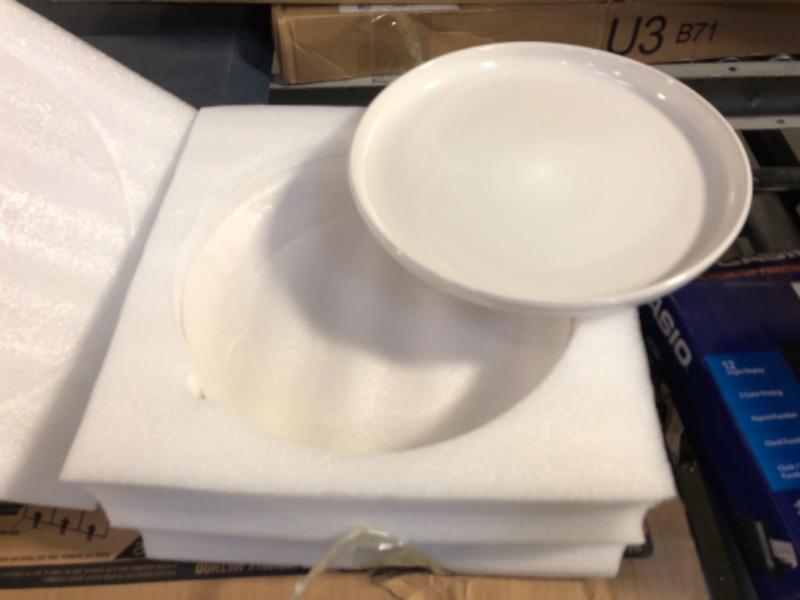Photo 2 of AmorArc Ceramic Dinner Plates Set of 6, Wavy Rim 10.5 Inch Stoneware Dish Set, Large Dinnerware Plates for Kitchen-Microwave&Dishwasher Safe, Scratch Resistant-Reactive Glaze Matte White
