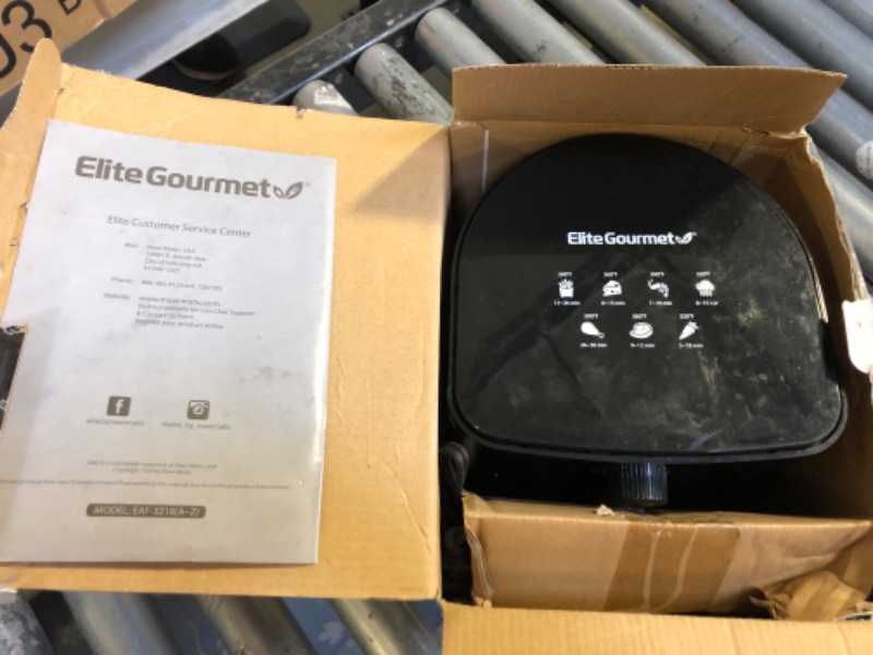 Photo 1 of Elite Gourmet EAF-3218 Personal 1.1Qt. Compact Space Saving Electric Hot Air Fryer Oil-Less Healthy Cooker, Timer & Temperature Controls 1.1 Quart Black
